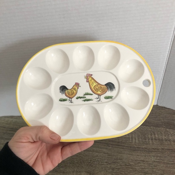 Vtg Deviled Egg Plate - Picture 6 of 11